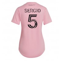 Camiseta Inter Miami Sergio Busquets #5 Primera Equipación para mujer 2023-24 manga corta